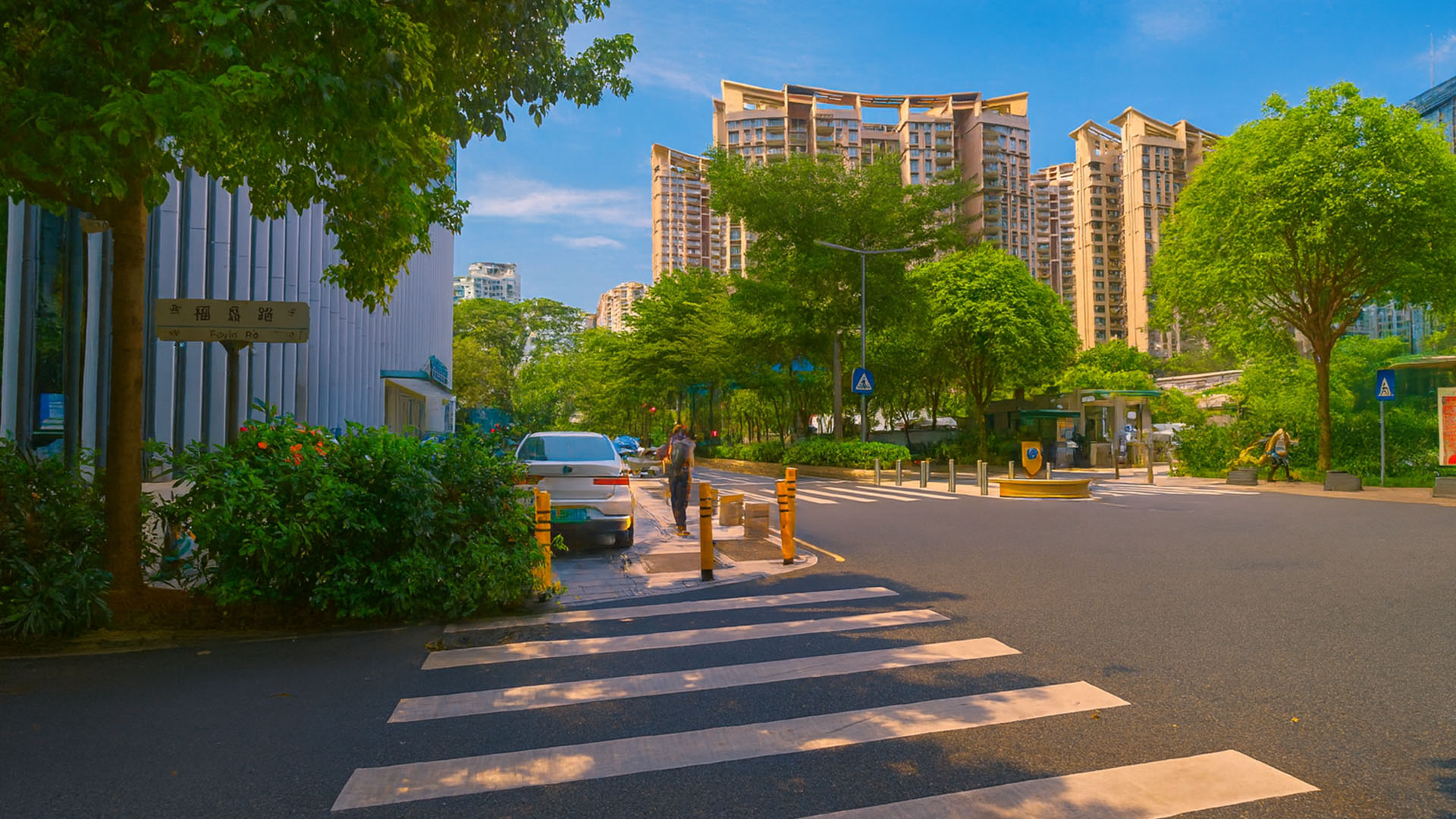 中国・深圳の新しい都市エリア 4K映像