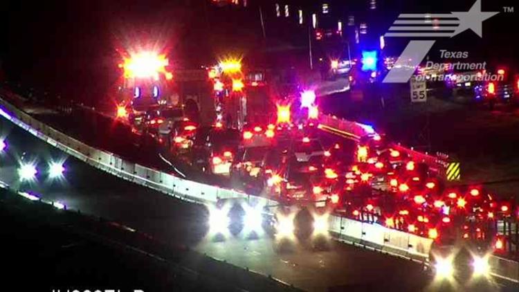 All southbound lanes of Interstate 820 at Willbarger Street in Fort ...