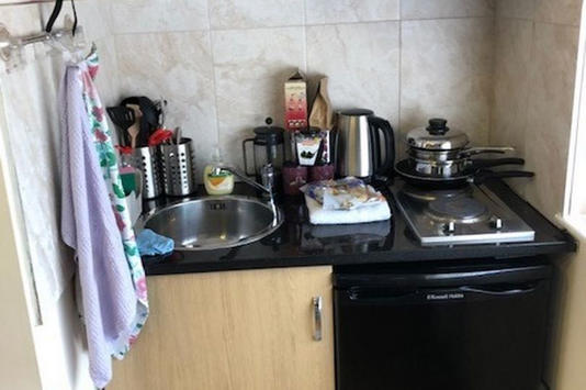 A kitchen in one of the 