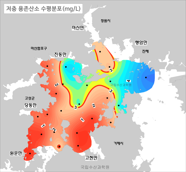 전국 연안 산소부족 물덩어리 완전 소멸