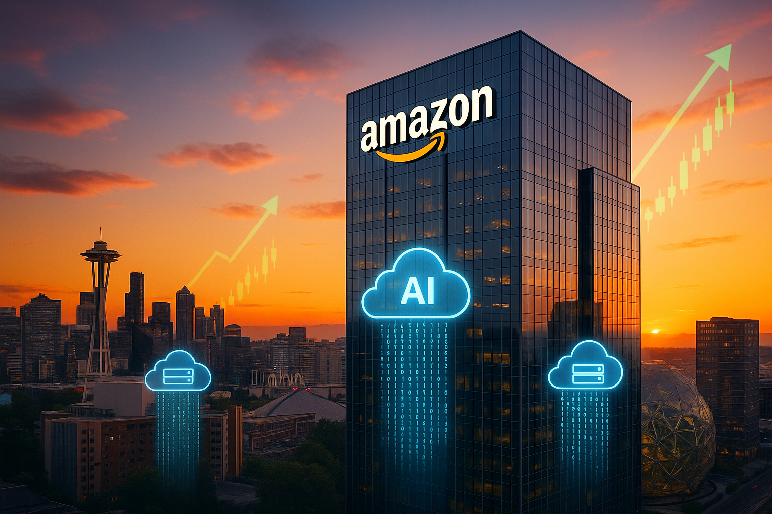 Amazon shares surge 12%, lifting markets as AWS revival sparks stock surge