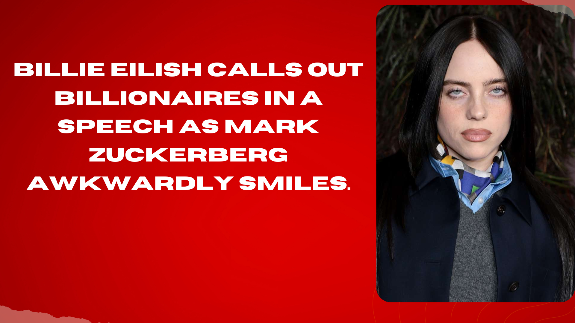 Billie Eilish Calls Out Billionaires In A Speech As Mark Zuckerberg