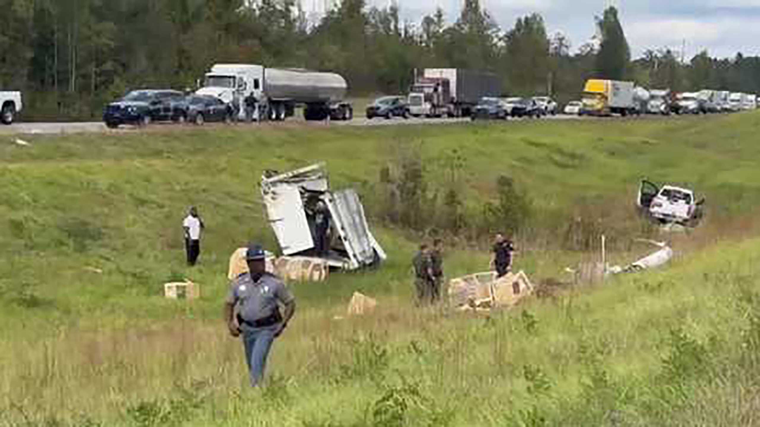 Crash spills research monkeys in Mississippi, sparking search and ...