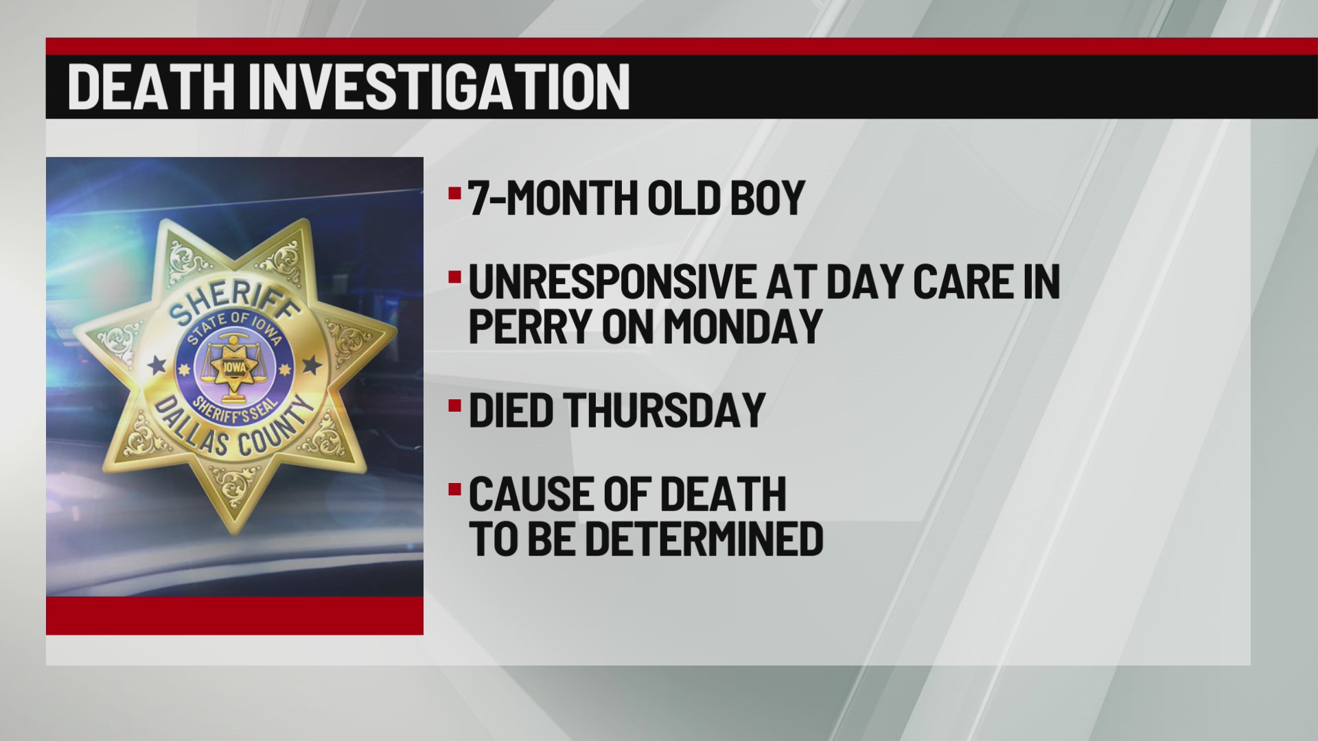 7-month-old dies after becoming unresponsive at Perry day care, death ...