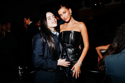 Hailey Bieber's Leather Saint Laurent Look Came Straight Off The Paris Runway