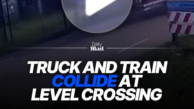 Train smashes through truck at level crossing