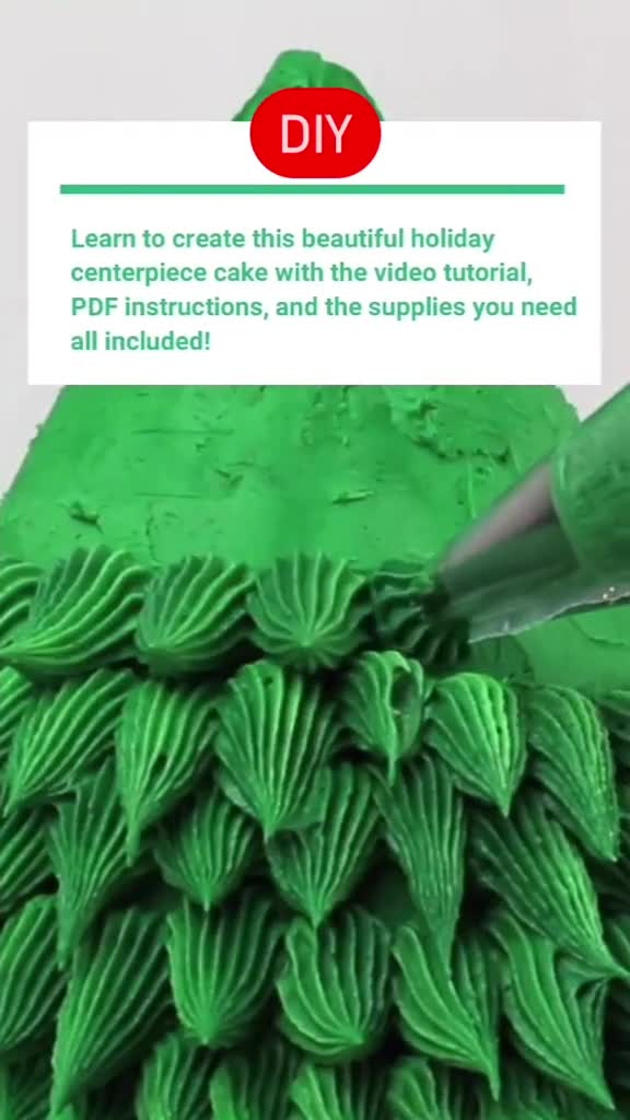 Create a Stunning 3D Christmas Tree Cake With My DIY Kit!