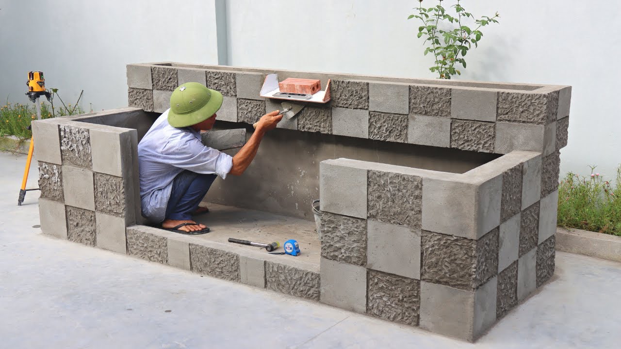 Aquarium design - build a fish tank from cement