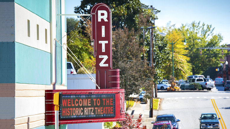 The Historic Ritz Theatre in downtown Toccoa, Georgia