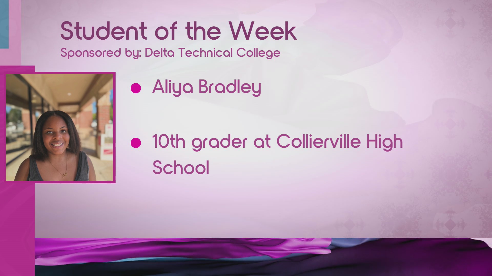 Student of the Week Aliya Bradley from Collierville High