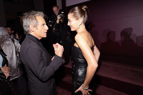 Hailey Bieber's Leather Saint Laurent Look Came Straight Off The Paris Runway