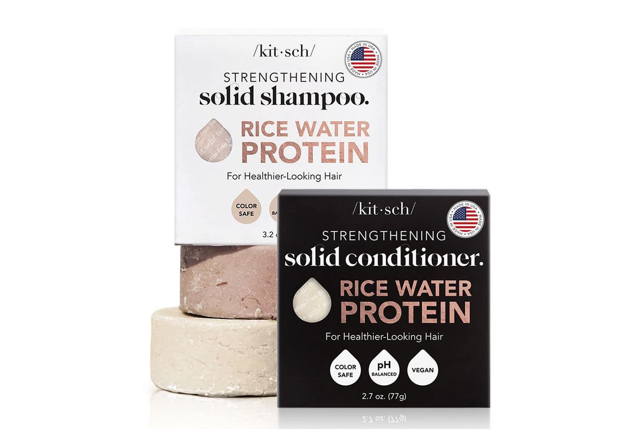 Amazon Kitsch Rice Bar Shampoo and Conditioner Bar for Hair Growth