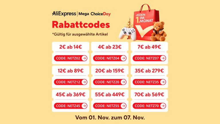 Bereits vor Black Friday sparen: AliExpress läutet mit dem Choice Day ...