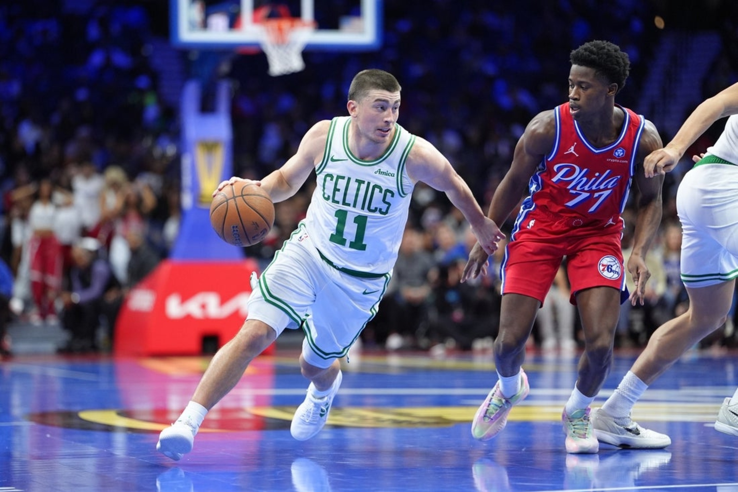 Celtics keep rolling hand 76ers first loss