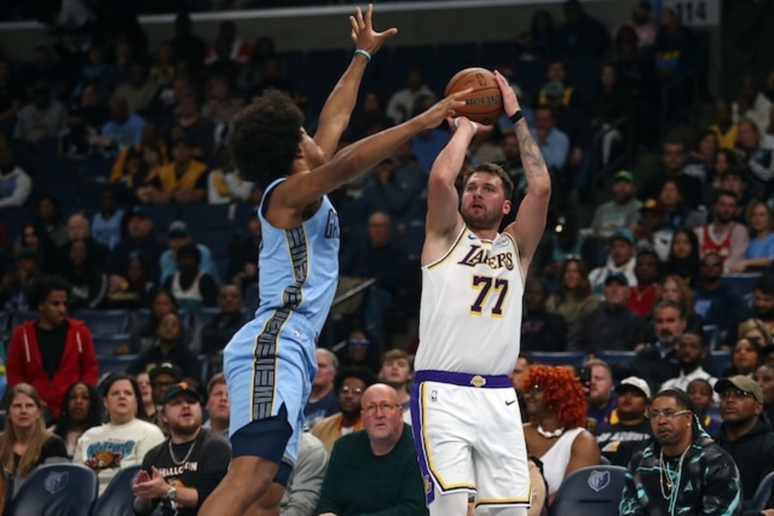Luka Doncic Returns & Leads Lakers Past Grizzlies To Kick Off Emirates ...