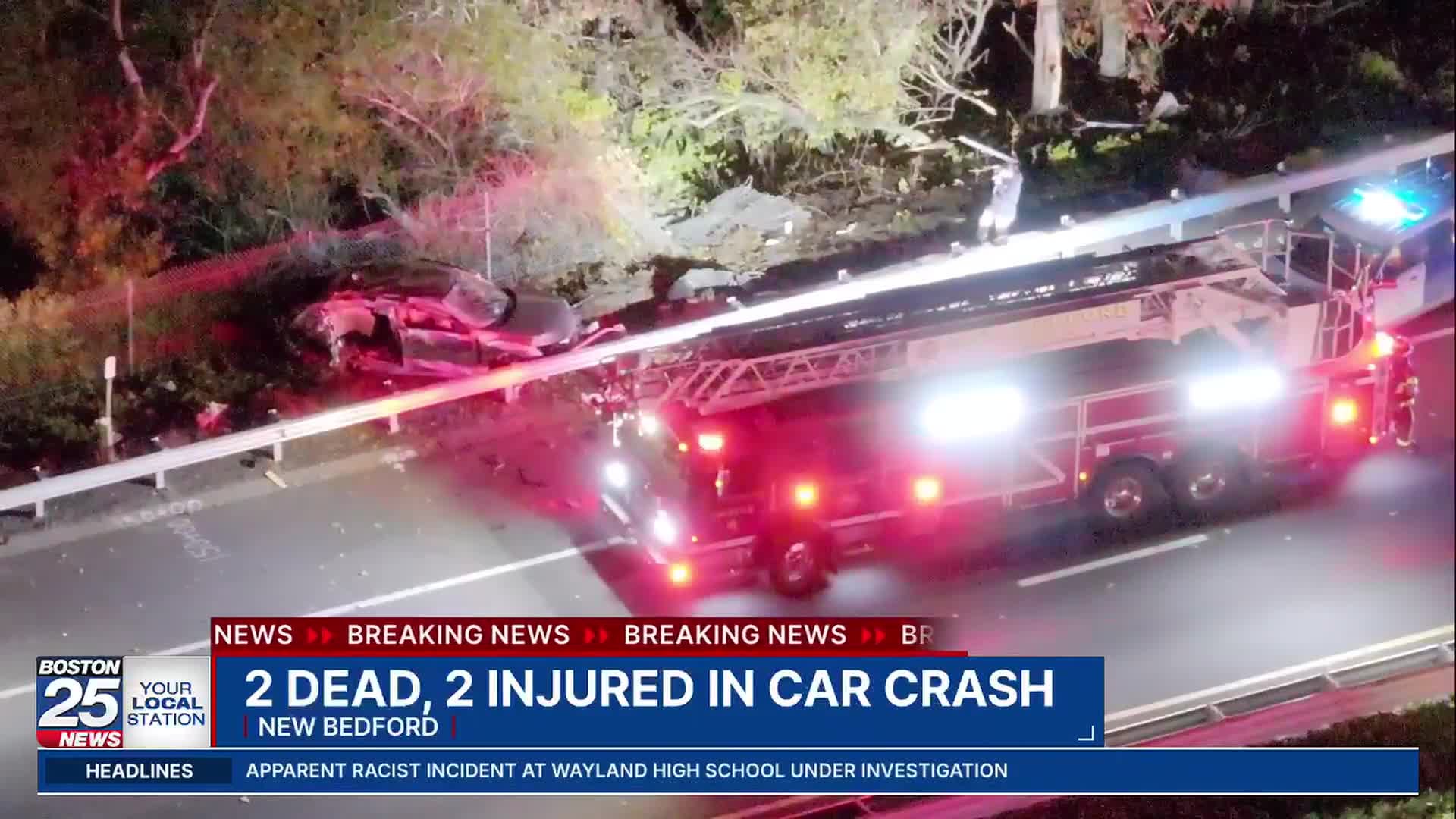 Two dead after single-vehicle crash in New Bedford