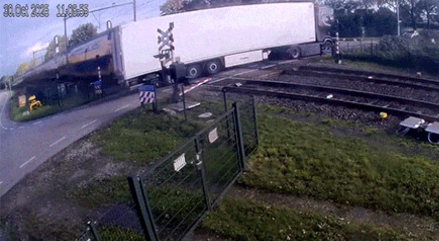 Five injured after high-speed train crashes into lorry