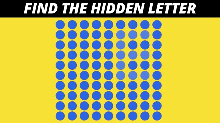 Optical Illusion Eye Test: Find the Hidden Letter In 7 Seconds!