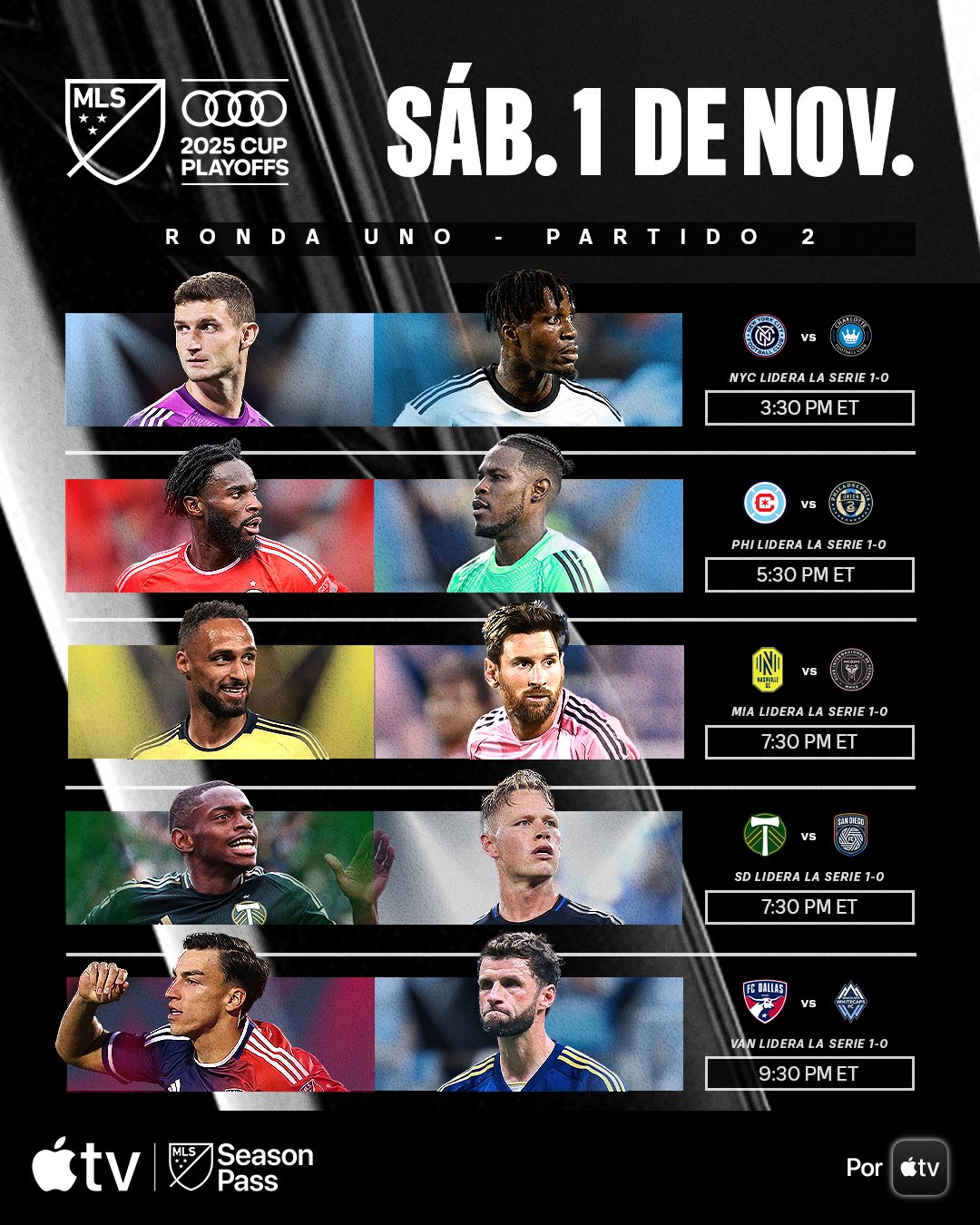 Nashville vs Inter Miami EN VIVO. Partido HOY de los Playoffs de la MLS