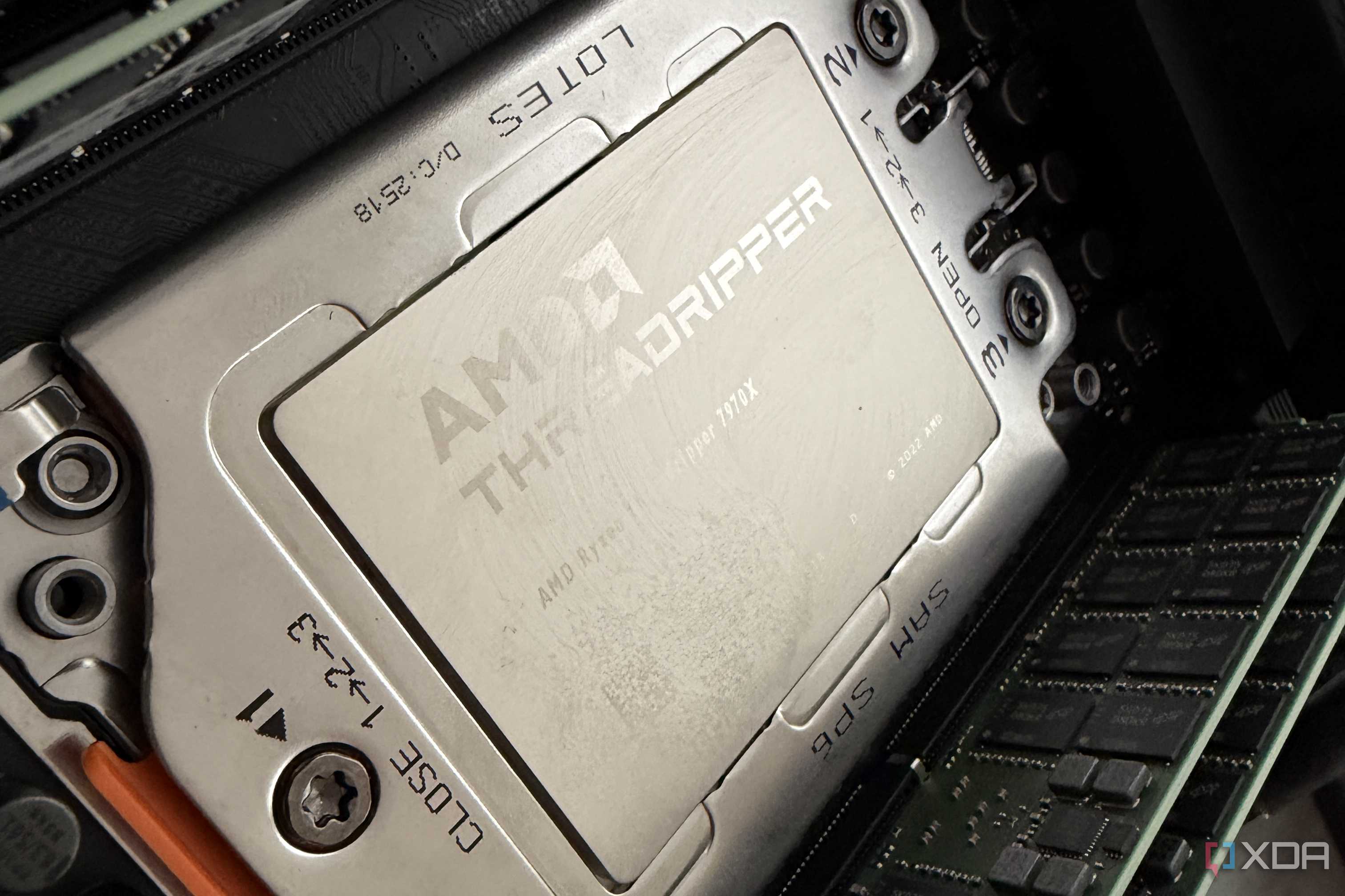 closeup of threadripper cpu socket