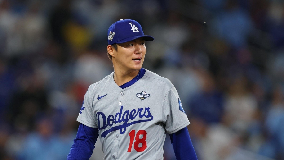 Yoshinobu Yamamoto. Photo by GREGORY SHAMUS / GETTY IMAGES NORTH AMERICA / Getty Images via AFP