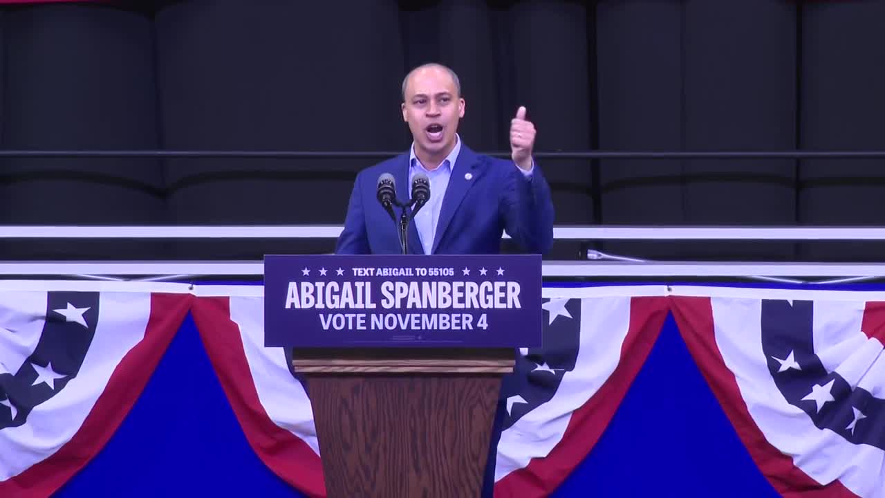 Jay Jones met with cheers at Spanberger rally in Norfolk