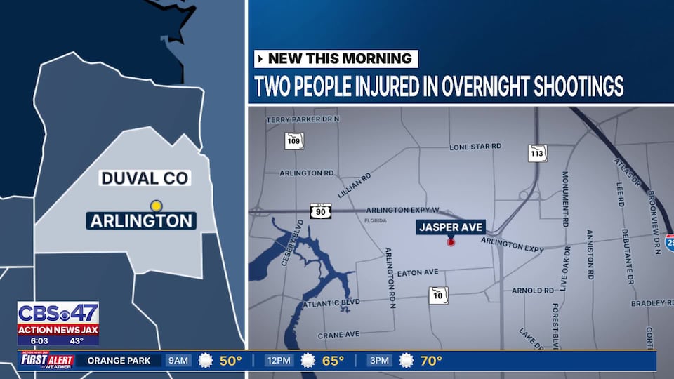 Jacksonville police investigating two overnight shootings