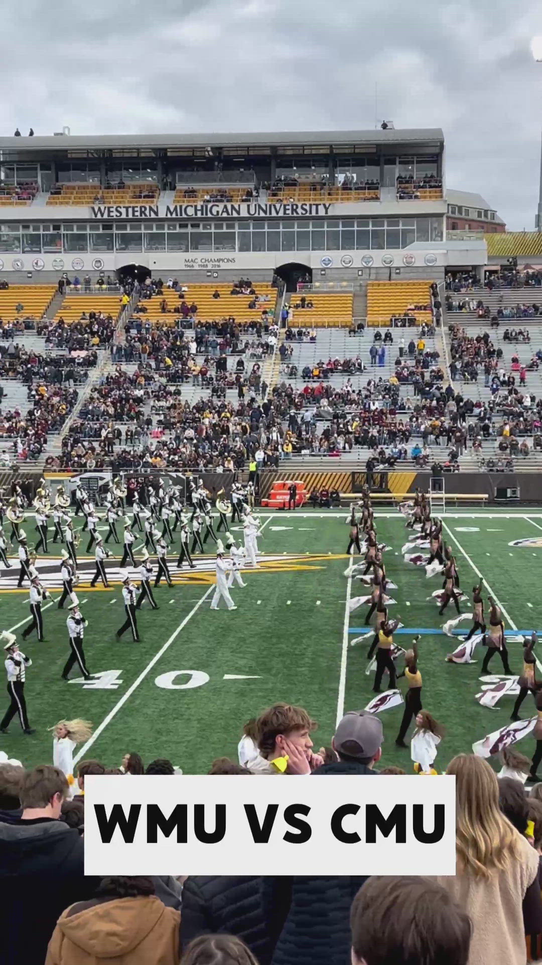 Marching band takes the field ahead of the WMU vs. CMU game