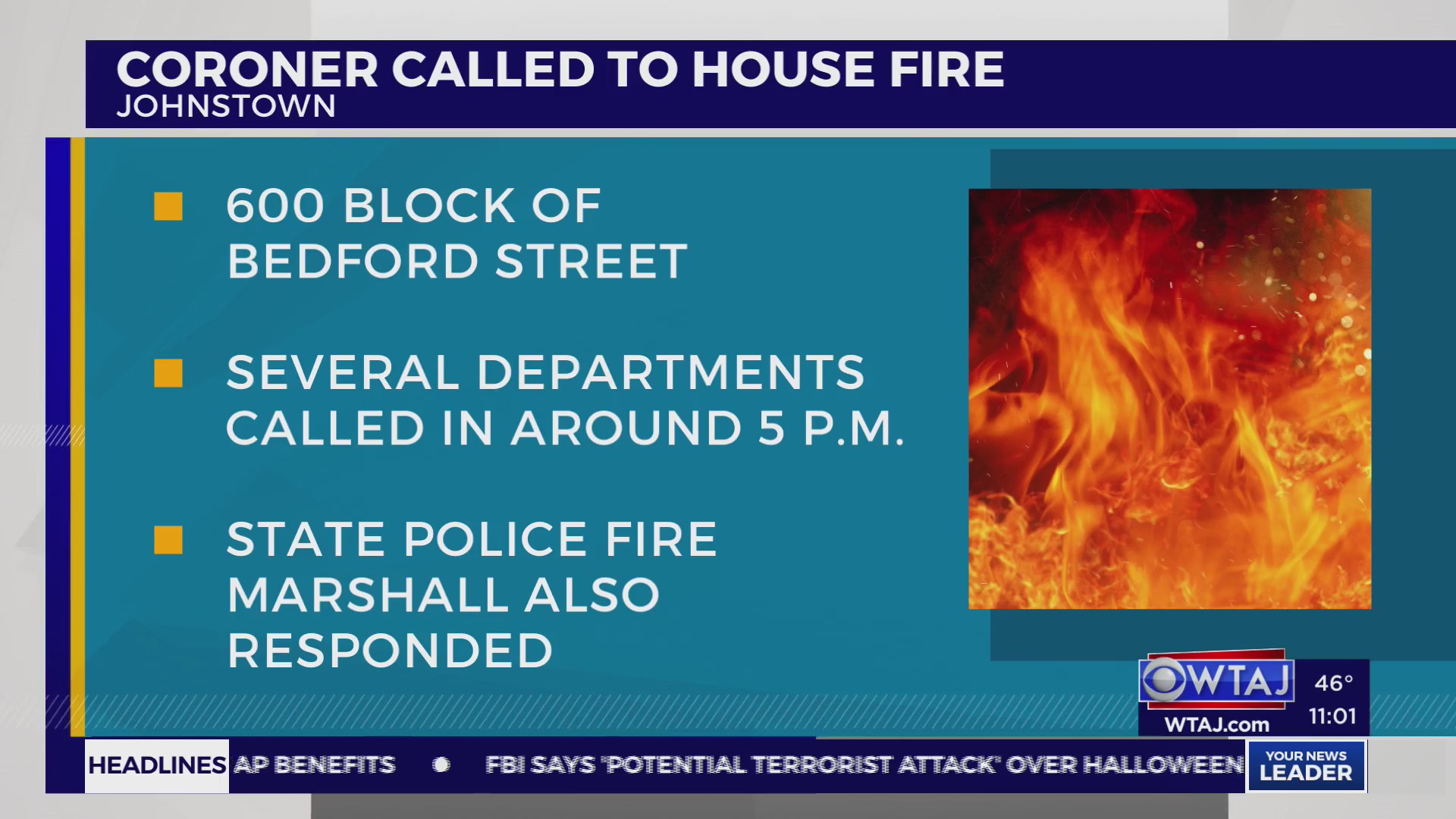 Coroner, multiple fire departments called to Cambria County house fire