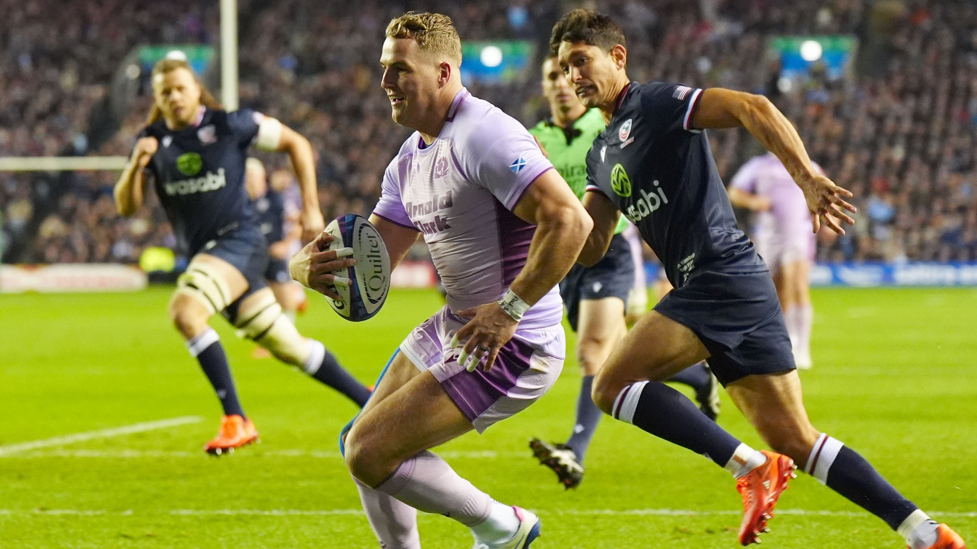 Duhan van der Merwe double helps Scotland rack up 13 tries in dominant ...