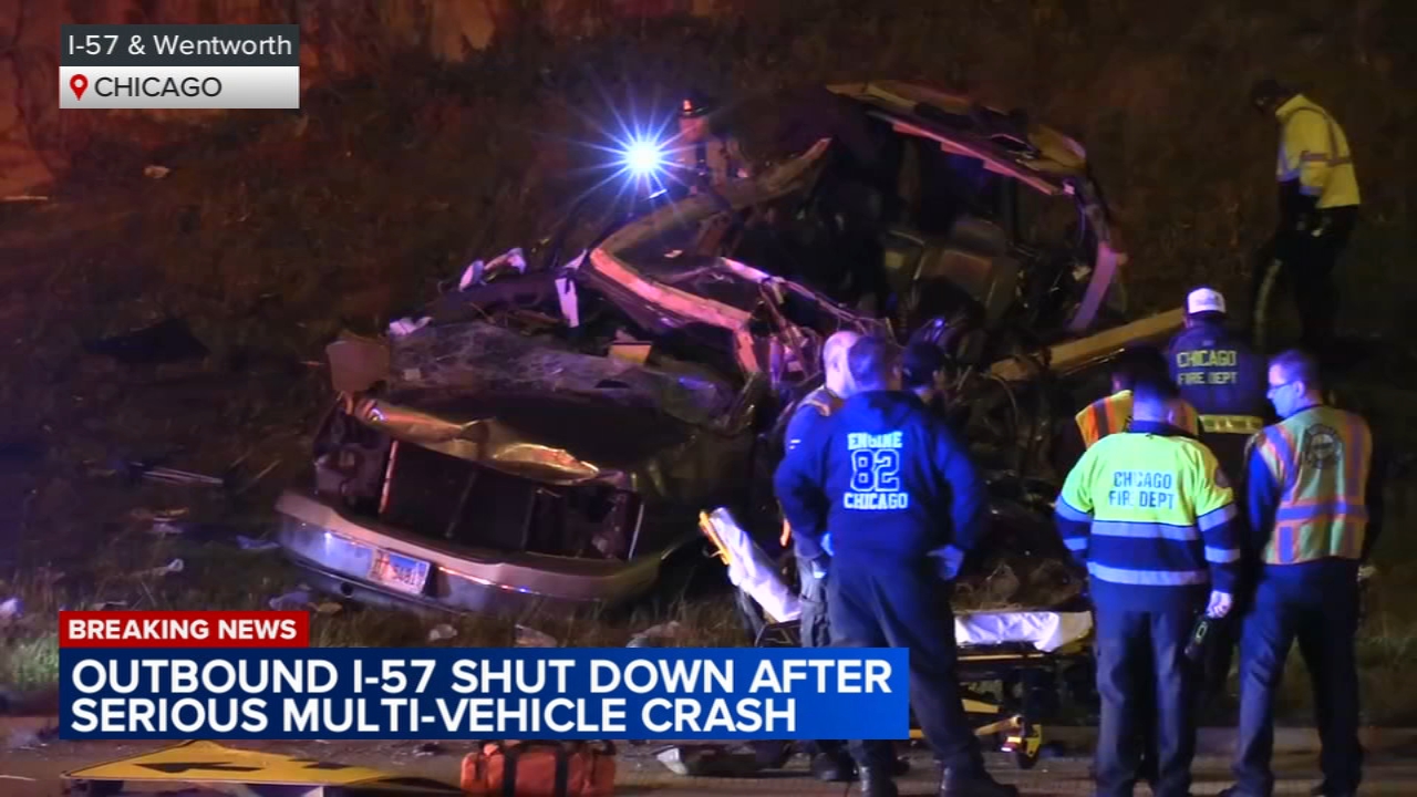 I-57 shutdown after serious multi-vehicle crash on South Side, police say