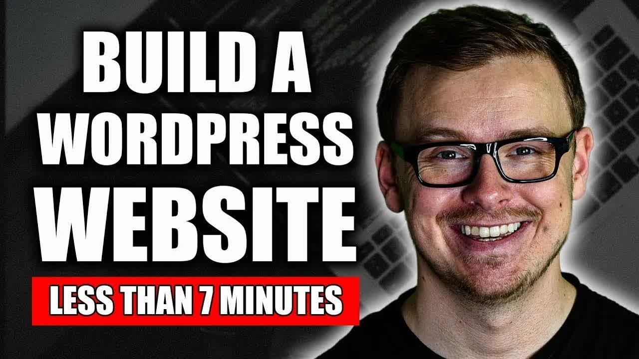 How to create a website in 7 minutes (WordPress tutorial for beginners)