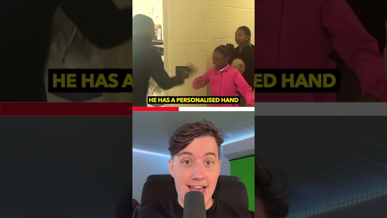 A teacher known for unique handshakes with each student