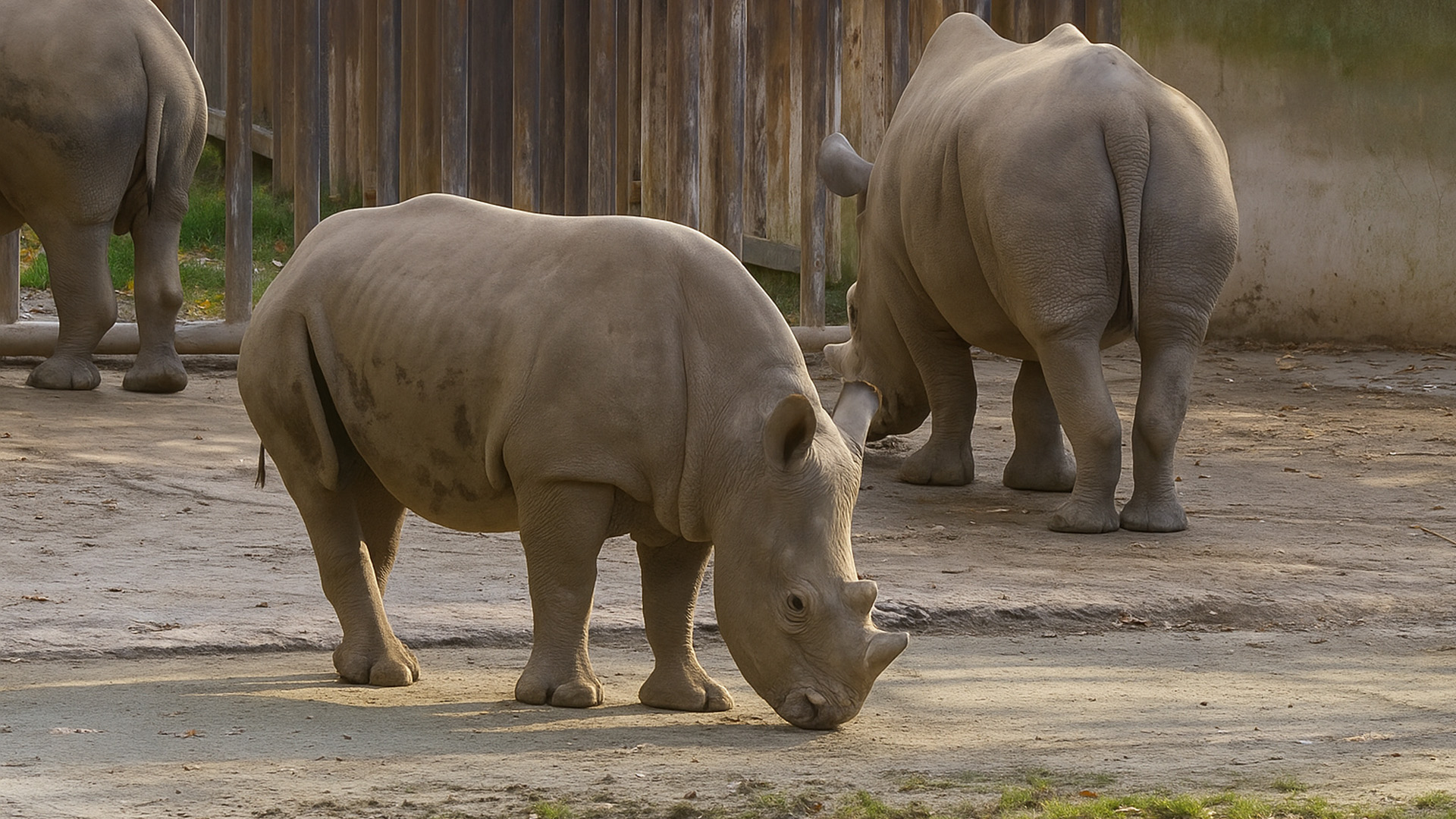 White Rhinoceros – Calm and Natural Behavior