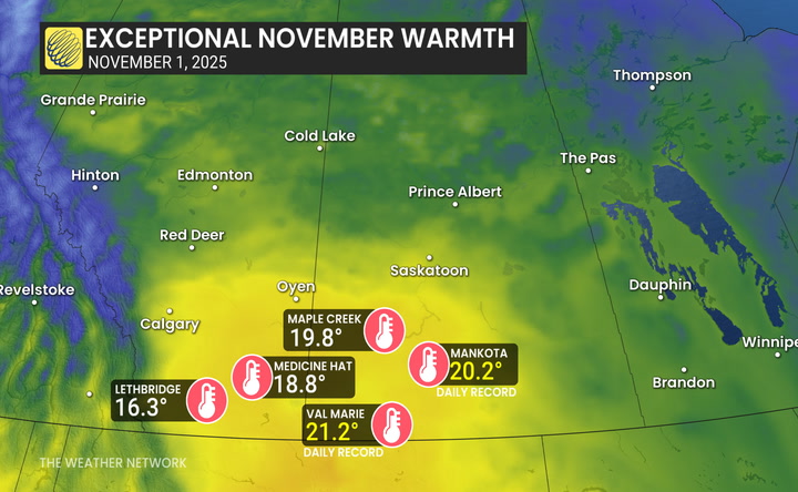 Wind warnings issued as strong winds move across the Prairies