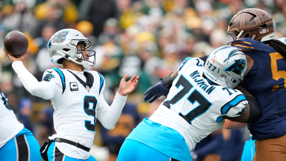 Dave Canales on offensive lineman Jake Curhan