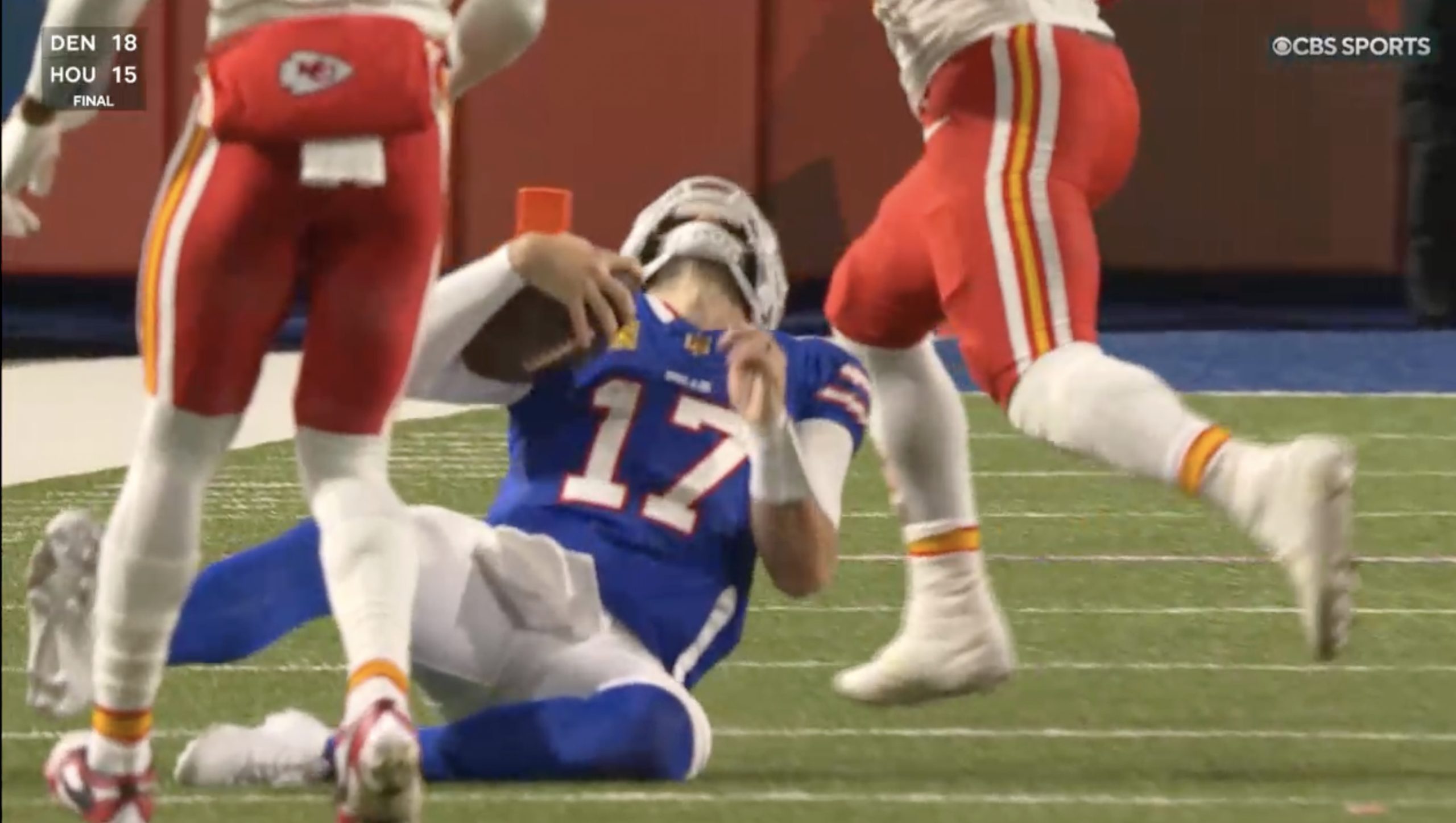 Jim Nantz Tony Romo call out Josh Allen