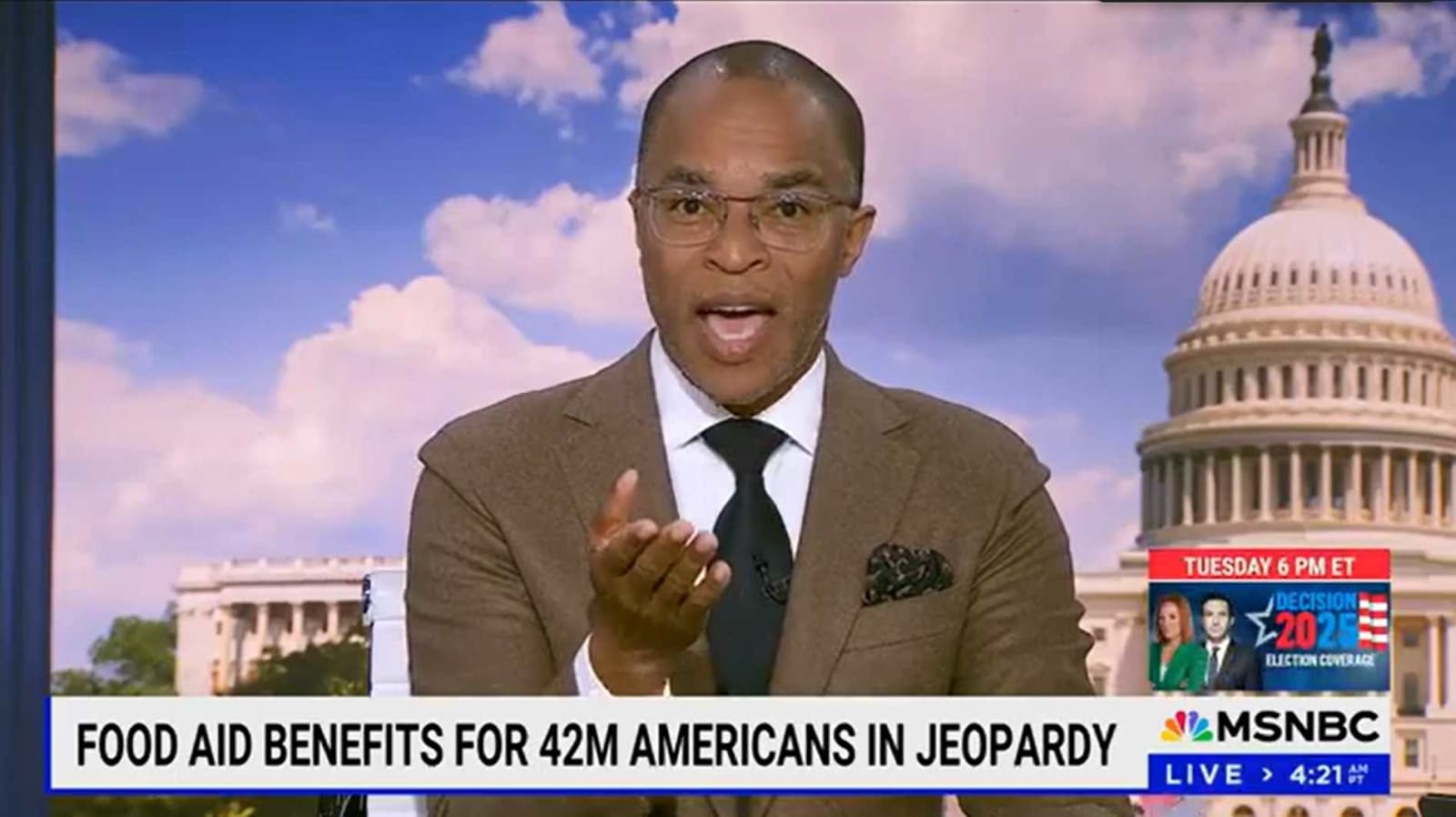 MSNBC host stunned into silence over Newsmax figure's 'racist' comment