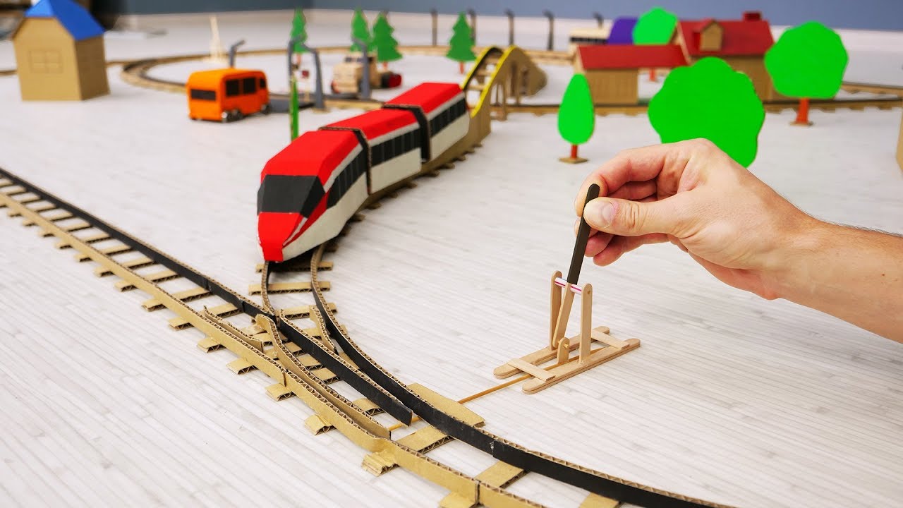 DIY incredible railway with train track changes