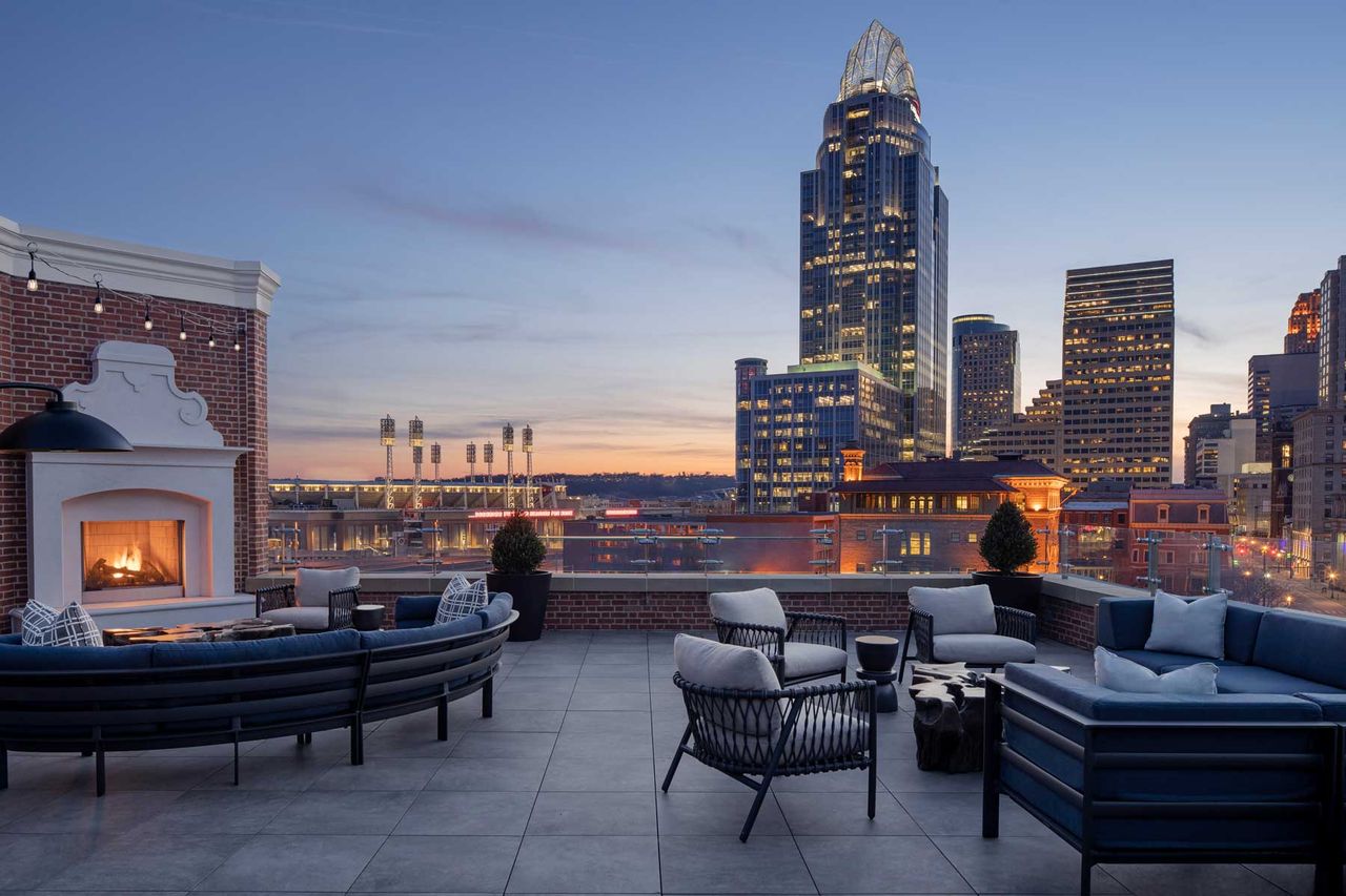 The Lytle Park Hotel, Autograph Collection rooftop fireplace