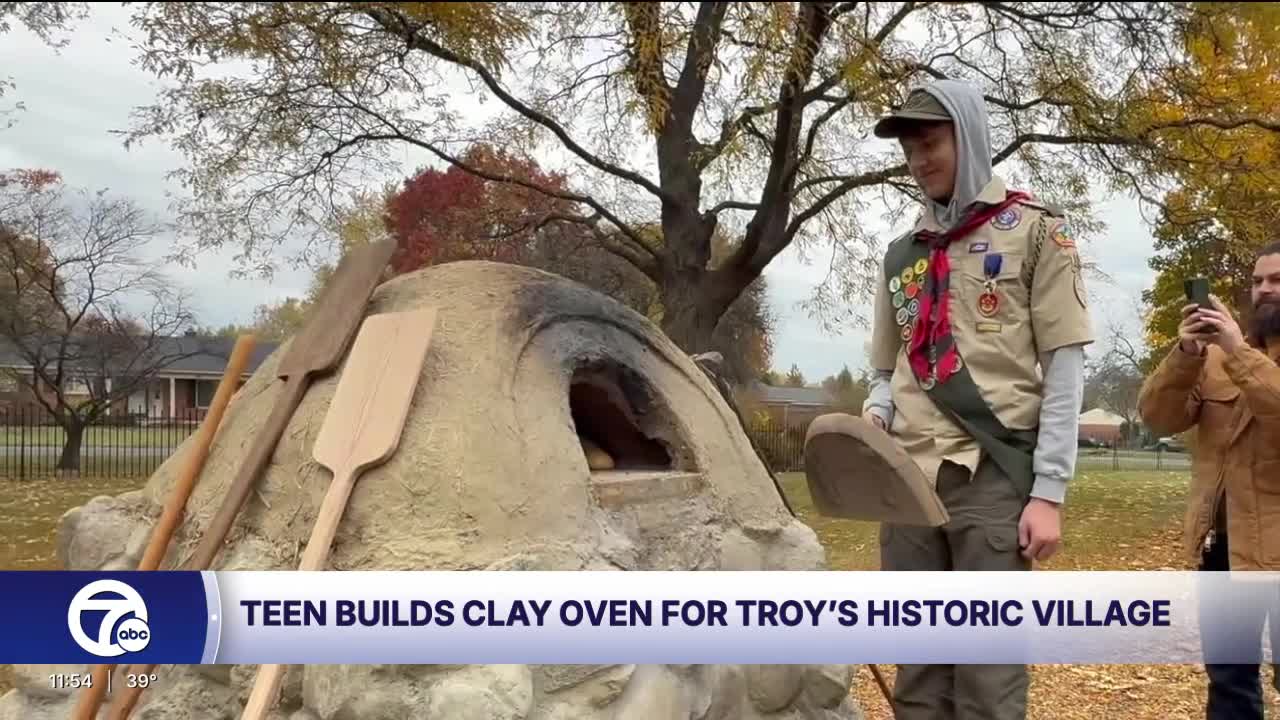 Teen builds historic bread oven for Troy's Historic Village as Eagle ...