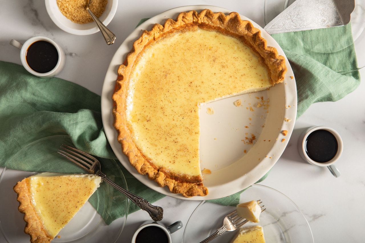egg custard pie - southern living