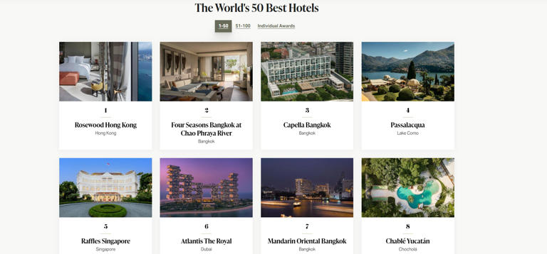 Assegnati i World’s 50 Best Hotels 2025: 4 alberghi italiani in classifica