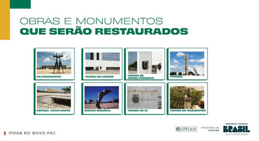 Reforma da Praça dos Três Poderes contemplará obras e monumentos que estão sobre ela, em Brasília Foto: Reprodução/Iphan