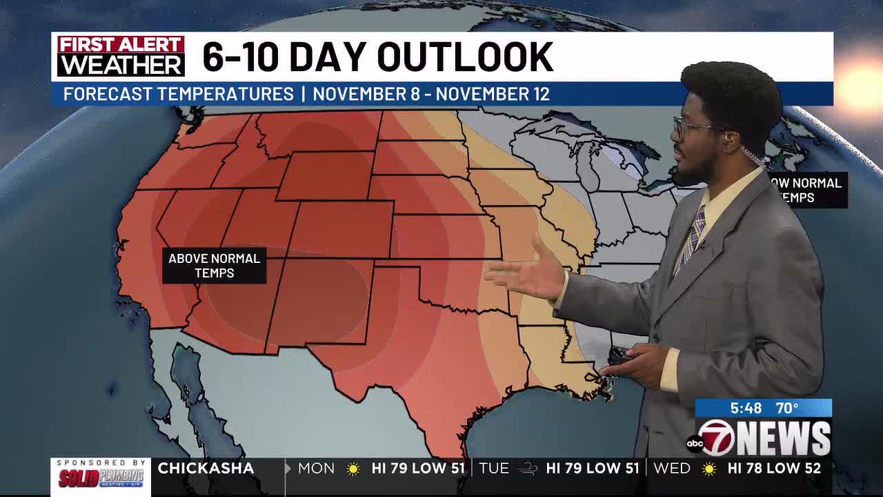 Above average temps this week with dry conditions, and breezy winds ...