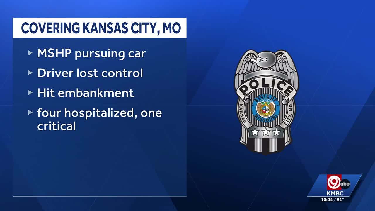 Missouri Highway Patrol pursuit in Kansas City ends in I-35 crash; 4 ...