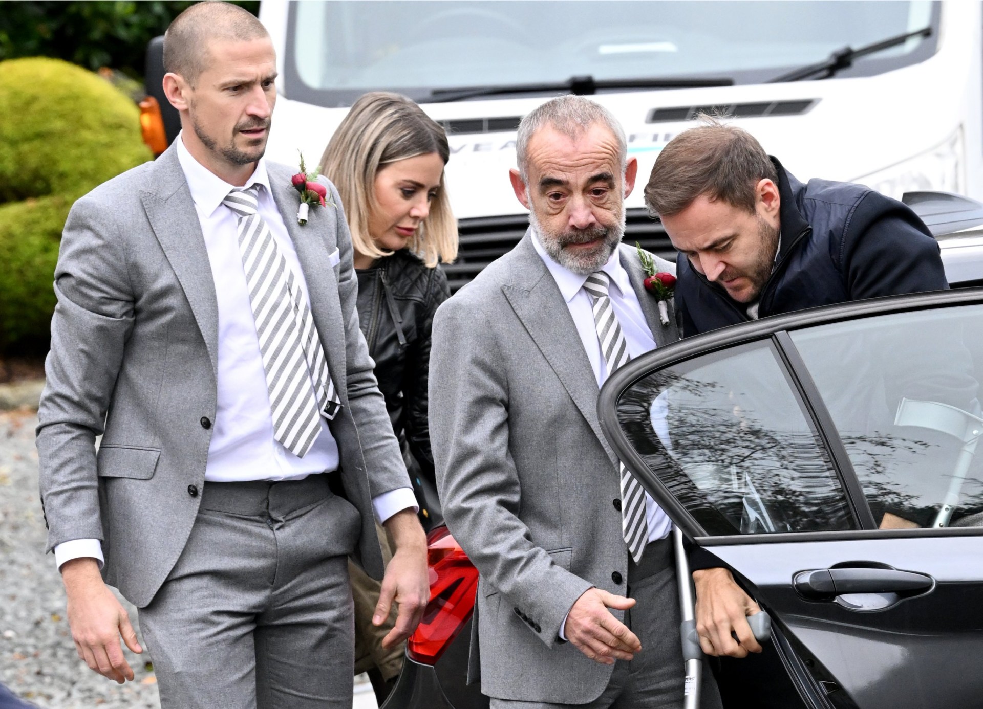 A fuming Kevin refuses any help from Carl (Picture: MCPIX/ZENPIX)