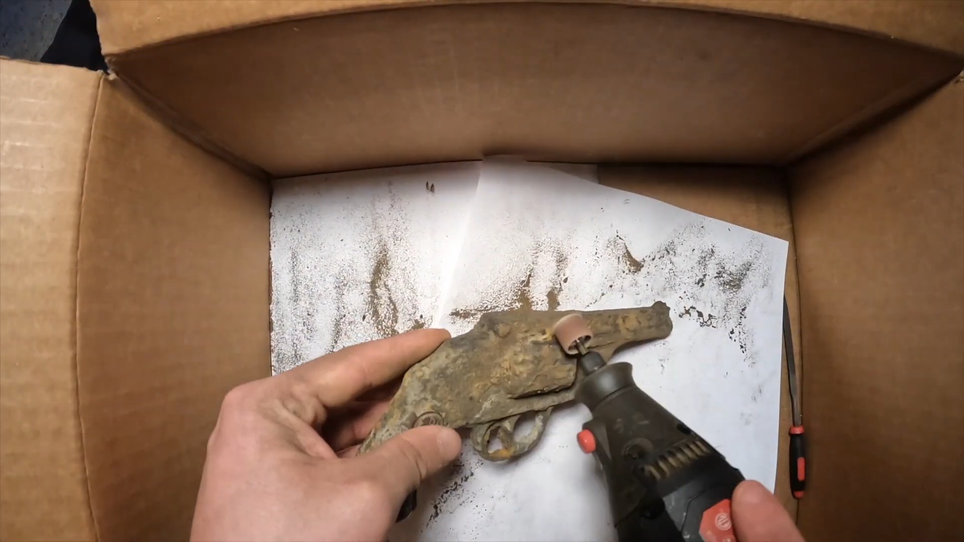 Cleaning and restoring an Iver Johnson revolver found magnet fishing