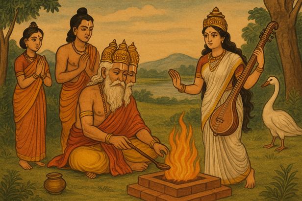 Why Saraswati Cursed Lord Brahma After He Married Gayatri