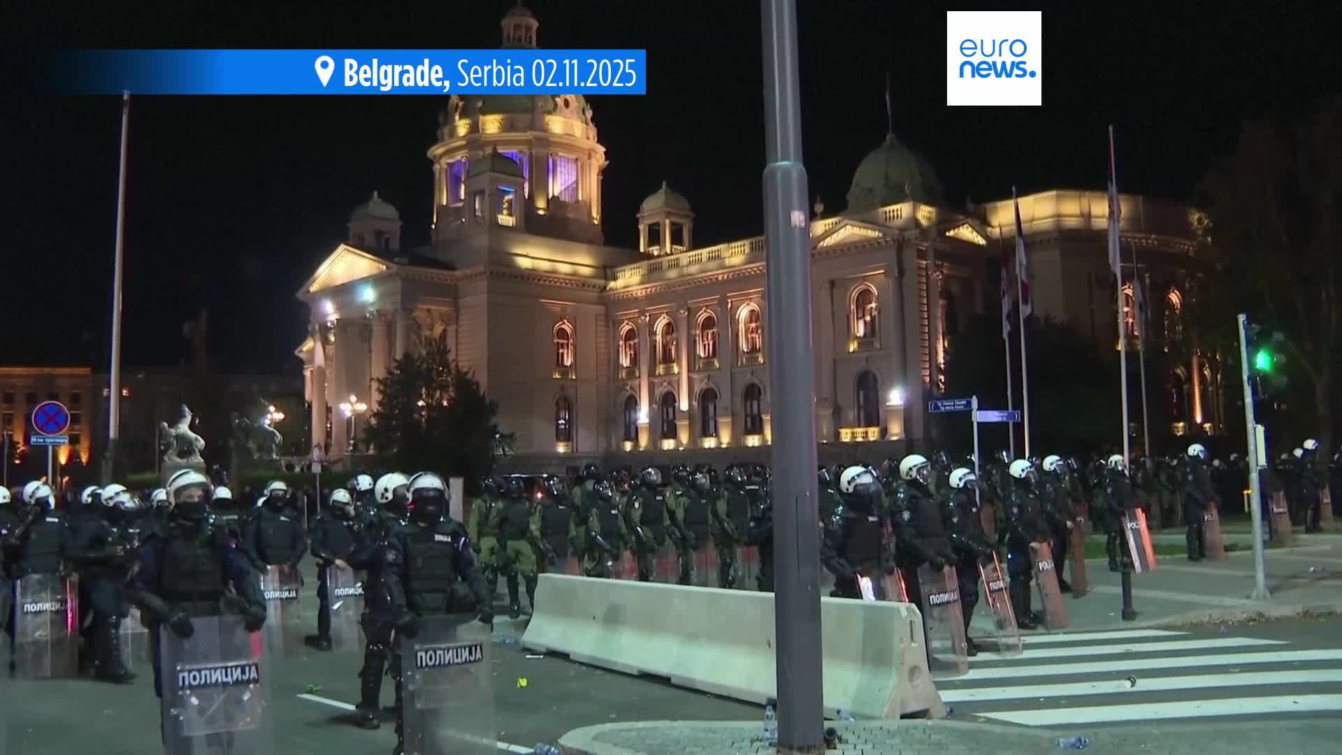 Riot police deployed in Belgrade as tensions rise over Novi Sad disaster